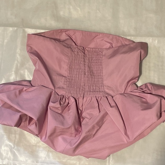 Zara light Pink Strapless Peplum Top Women’s Small - Picture 3 of 5